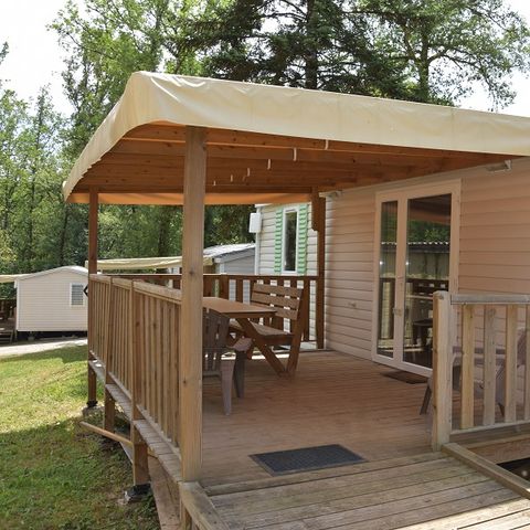 Stacaravan 4 personen - Vakantiehuis PMR L'HELIOS - airconditioning - 2 slaapkamers - S