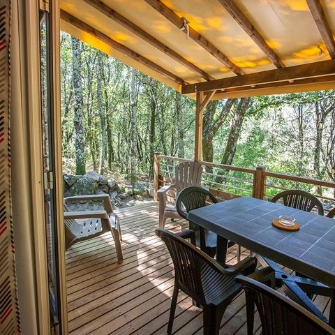 Stacaravan 6 personen - Cottage Premium Cantharel Trio 3 slk. Bos - TV - Afwasmachine - Wifi