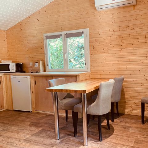 Chalet 5 personen - Chalet 35m2 (2 slaapkamers) voor 5 personen.  Airco