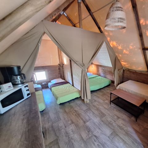 Safaritent 2 personen - AMAZONE tent zonder sanitair PRIJS VOOR 2 PERSONEN