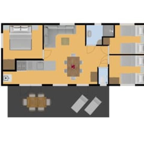 Stacaravan 6 personen - Fourchu