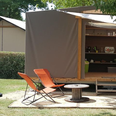 Bungalowtent 4 personen - Bungalow Maori Confort 17m² 2 kamers - (zonder sanitair - zonder water) 2/4 pers