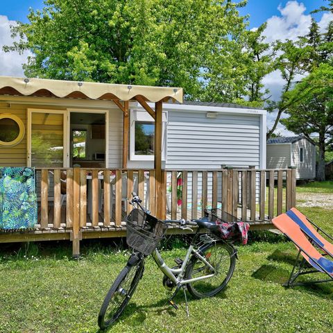Stacaravan 4 personen - Comfort Stacaravan 27m² 2 kamers + overdekt terras + airconditioning + TV 4 pers