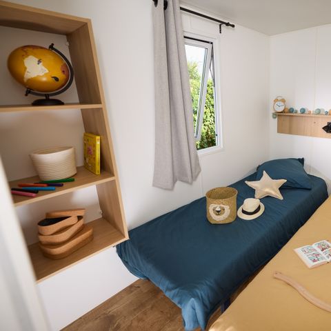 Stacaravan 6 personen - COTTAGE Premium 3ch 35m² 3 kamers + TV + Afwasmachine + airconditioning + plancha + XL terras