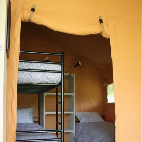 Safaritent 5 personen - Lodge Safari 35 m² - 2 slaapkamers - 10 m² overdekt terras