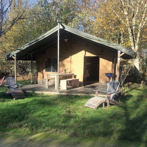 Safaritent 6 personen - Lodge Safari 35 m² - 2 slaapkamers - 10 m² overdekt terras