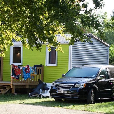 Stacaravan 6 personen - Stacaravan Le Platane (3 slaapkamers) + groot terras + TV