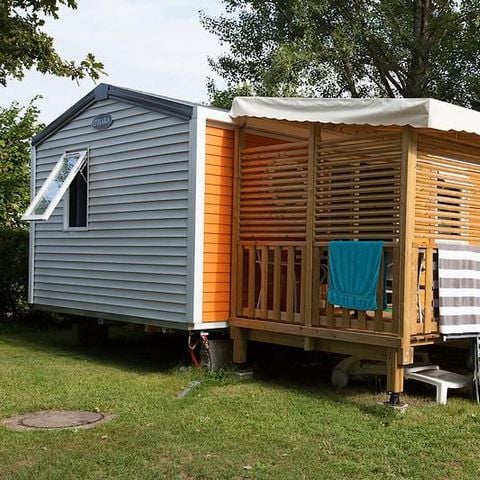 Stacaravan 6 personen - Stacaravan Le Platane (3 slaapkamers) + groot terras + TV