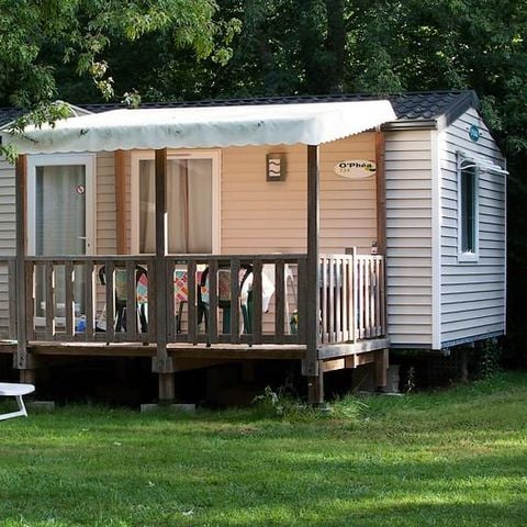 Stacaravan 4 personen - Stacaravan Le CHENE Dimanche ( 2 slaapkamers)Groot terras+ TV