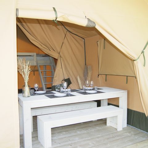Safaritent 5 personen - HOUTEN TENT (ZONDER SANITAIR)