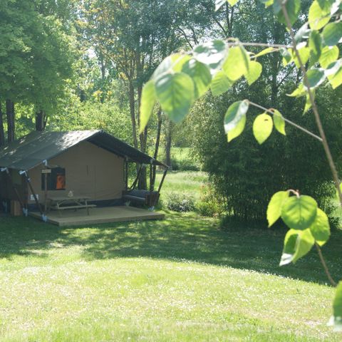 Safaritent 5 personen - HOUTEN TENT (ZONDER SANITAIR)