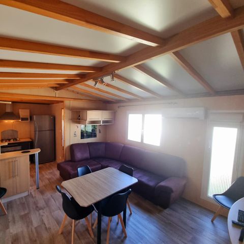 Chalet 6 personen - 58m² - 3 slaapkamers - 2 badkamers - overdekt terras + airconditioning + TV + LV + oven* + oven