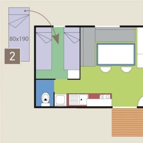 Stacaravan 4 personen - Santoline Cottage
