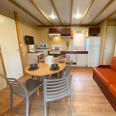 Chalet 7 personen - COMFORT 48 m² (3 slaapkamers) met overdekt terras 16m².