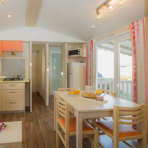 Stacaravan 6 personen - Stacaravan | Comfort | 2 Slaapkamers | 4/6 Pers. | Single terras