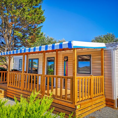Stacaravan 6 personen - 2 slaapkamers 4/6 pers Half overdekt terras TV