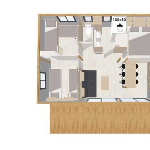 Chalet 6 personen - Chalet Loisir 6 slaapplaatsen 3 kamers 35m² (35m²)