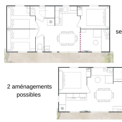 Stacaravan 8 personen - 8 persoons 3 slaapkamer 33m² stacaravan vrije tijd