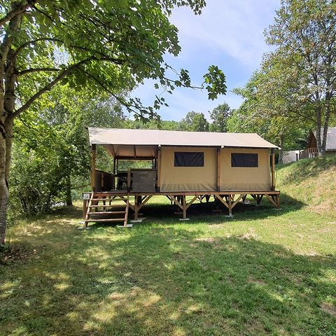 Lodge 5 personen - Tente Ecolodge Premium 34m² - 2 kamers - overdekt terras