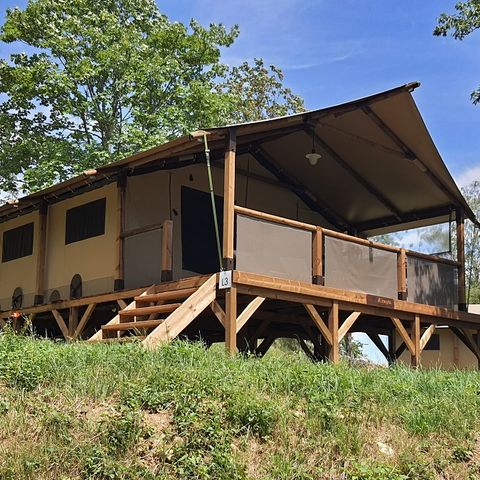 Lodge 5 personen - Tente Ecolodge Premium 34m² - 2 kamers - overdekt terras