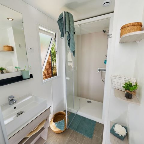 Stacaravan 4 personen - Premium 33m² - 2 kamers - overdekt terras