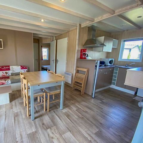 Stacaravan 6 personen - Stacaravan 3 slaapkamers 6 pers Half overdekt terras TV
