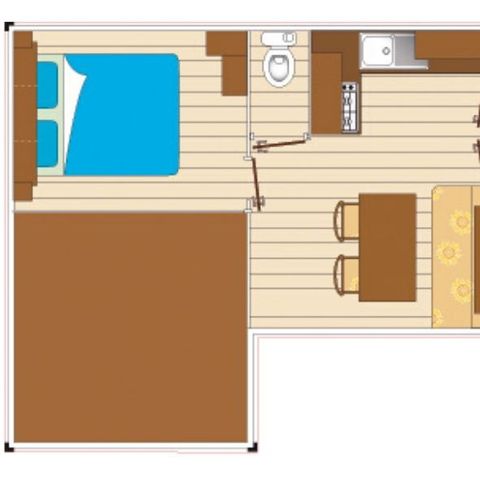 Stacaravan 4 personen - Stacaravan 4-persoons 2 kamers Cocoon 23m² - Stacaravan