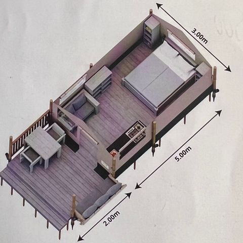Tent 2 personen - Safari Uitzonderlijke tent zonder sanitaire voorzieningen