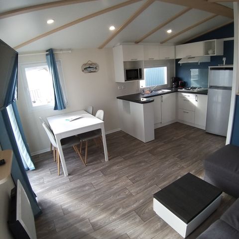 Stacaravan 4 personen - Stacaravan met 2 slaapkamers - uitzonderlijk uitzicht op zee - 2e en 3e rij