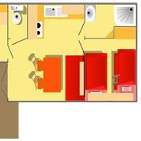 Stacaravan 5 personen - Loggia Confort