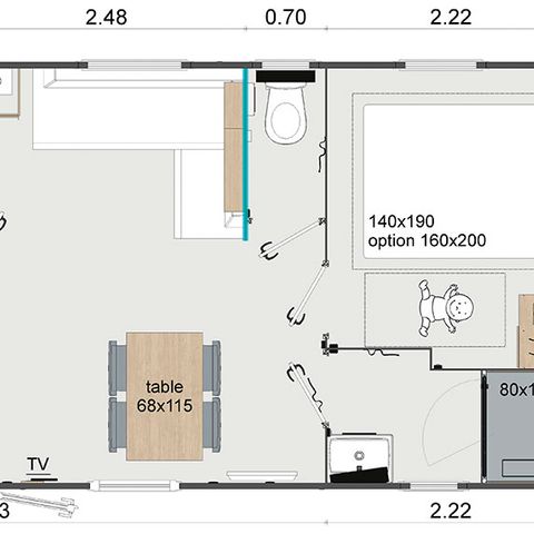 Stacaravan 4 personen - Lodge 77