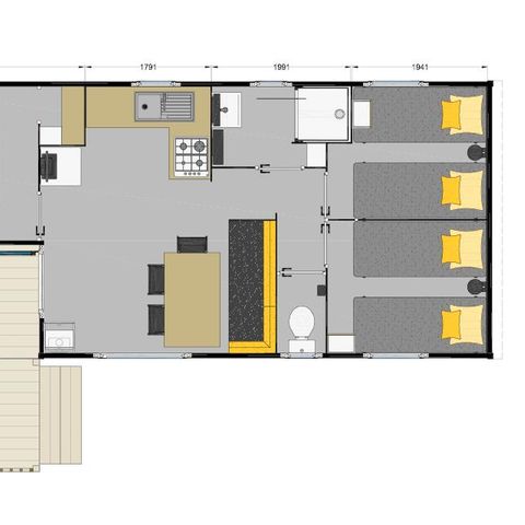 Stacaravan 6 personen - Malaga trio