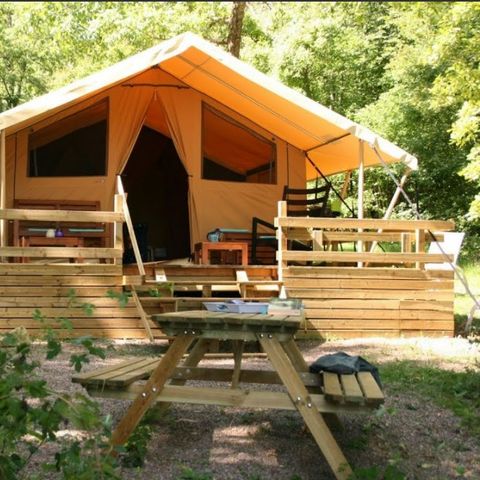Tent 4 personen - COTTON LODGE NATUUR (zonder sanitair)