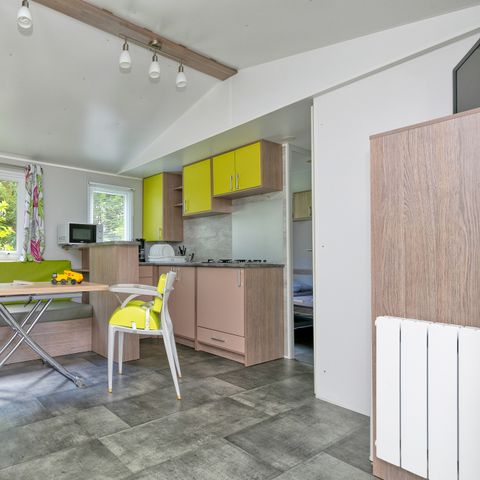 Stacaravan 6 personen - Stacaravan Confort Genêt - 3 slk. - TV