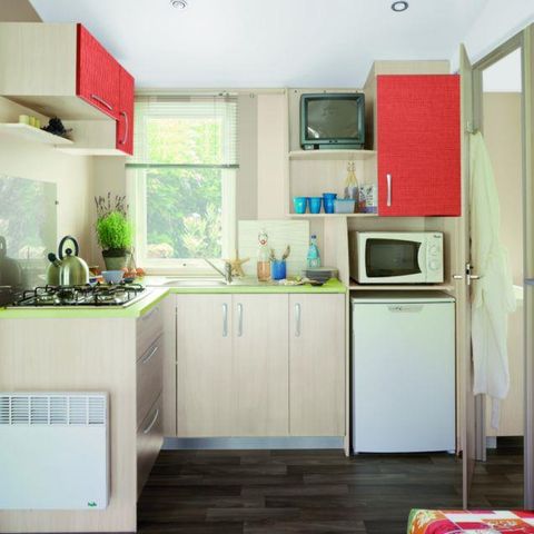 Stacaravan 4 personen - Standaard stacaravan LOGGIA 25m² - 2 kamers + overdekt terras 9m² - 2 kamers + overdekt terras 9m² - 2 kamers + overdekt terras 9m² - 2 overdekte terrassen