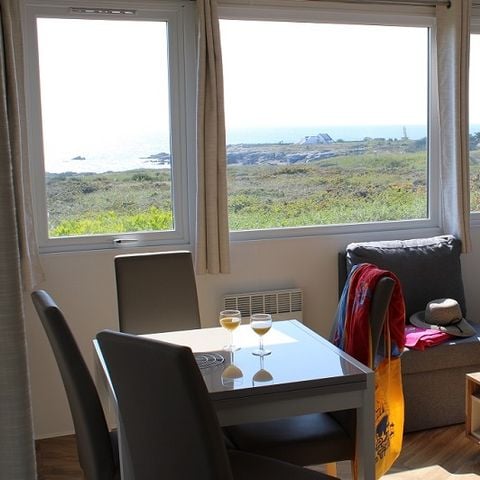 Stacaravan 4 personen - Stacaravan Premium HORIZON 40m² - 2 kamers + halfoverdekt terras 15m² - Zeezicht