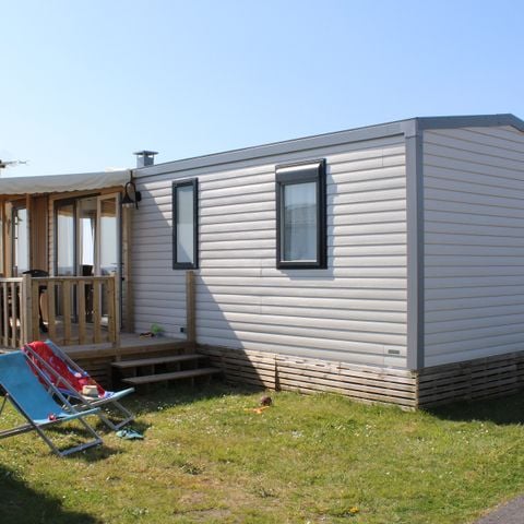 Stacaravan 4 personen - Stacaravan Premium HORIZON 40m² - 2 kamers + halfoverdekt terras 15m² - Zeezicht