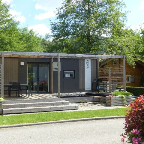 Stacaravan 6 personen - Sunêlia Luxe Taos 3 kamers / 2 badkamers 40m² - TV - LV - Overdekt terras - Linnen voorzien