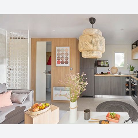 Stacaravan 4 personen - Sunêlia Luxe Iroise 2 kamers 35m² - TV - LV - Linnen voorzien