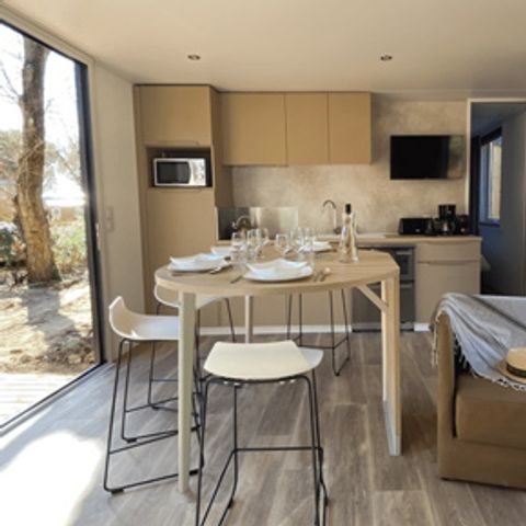 Stacaravan 6 personen - Sunêlia Luxe Key West 3 kamers / 2 badkamers 40m² - TV - LV - Terras - Linnen voorzien