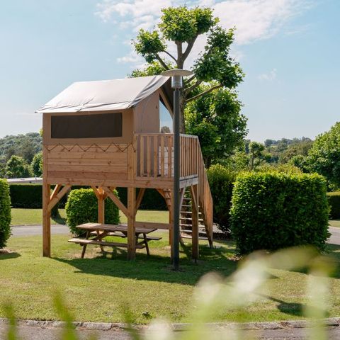 UNIEKE ACCOMMODATIE 2 personen - Natuurtent op palen Standaard 7,2 m² - zonder sanitair