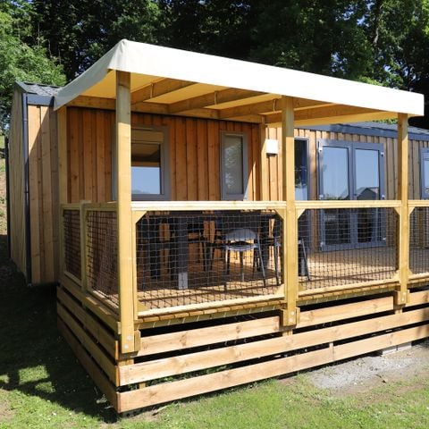 Stacaravan 6 personen - Confort 32m² - 3 kamers + halfoverdekt terras