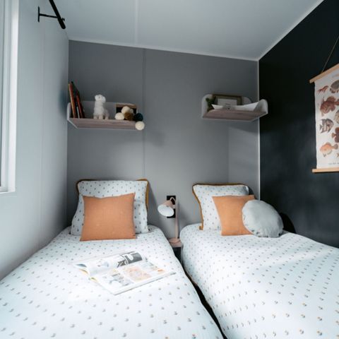 Stacaravan 4 personen - Confort 24.2 m² - 2 slaapkamers - Geïntegreerd terras