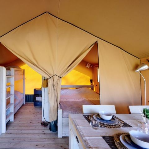 Tent 4 personen - Nature Familietent 20m² (2 kamers) - dichtbij sanitair