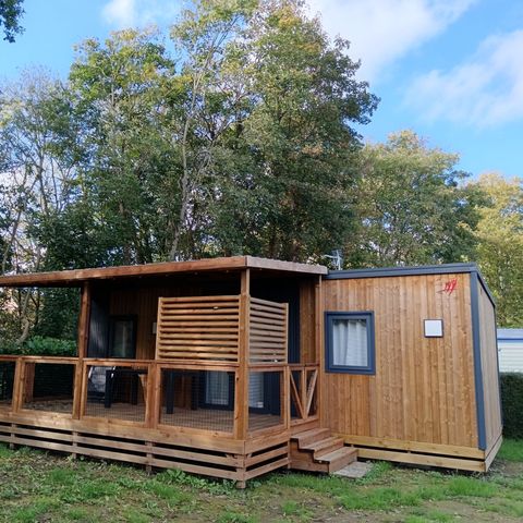 Stacaravan 4 personen - Stacaravan Premium 32m² - (2 kamers 2 badkamers) + overdekt terras