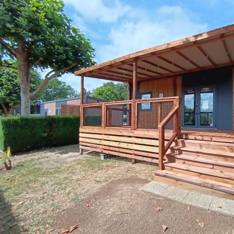 Stacaravan 4 personen - Stacaravan Premium 32m² - (2 kamers 2 badkamers) + overdekt terras
