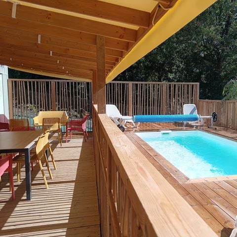 Stacaravan 8 personen - NIEUW// Villa de la Rance Prestige 60m² - 4 kamers - 3 badkamers - Zwembad - Overdekt terras - SPA