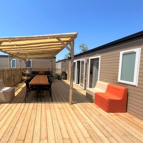 Stacaravan 8 personen - NIEUW// Villa de la Rance Prestige 60m² - 4 kamers - 3 badkamers - Zwembad - Overdekt terras - SPA