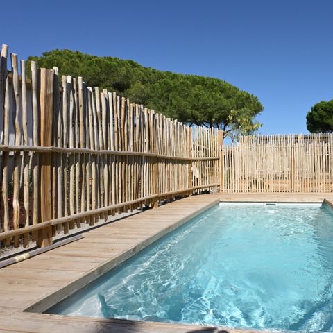 Stacaravan 6 personen - NIEUW// Villa de la Rance Prestige 40m² - 3 kamers - 2 badkamers - Zwembad - Overdekt terras