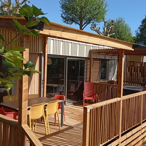 Stacaravan 4 personen - NIEUW// Villa de la Rance Prestige 36m² - 2 kamers - 2 badkamers - SPA - Overdekt terras